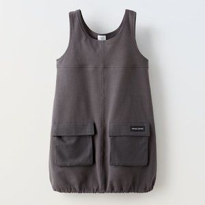 🆕 ZARA PLUSH BALLOON PINAFORE DRESS | ZARA GIRL